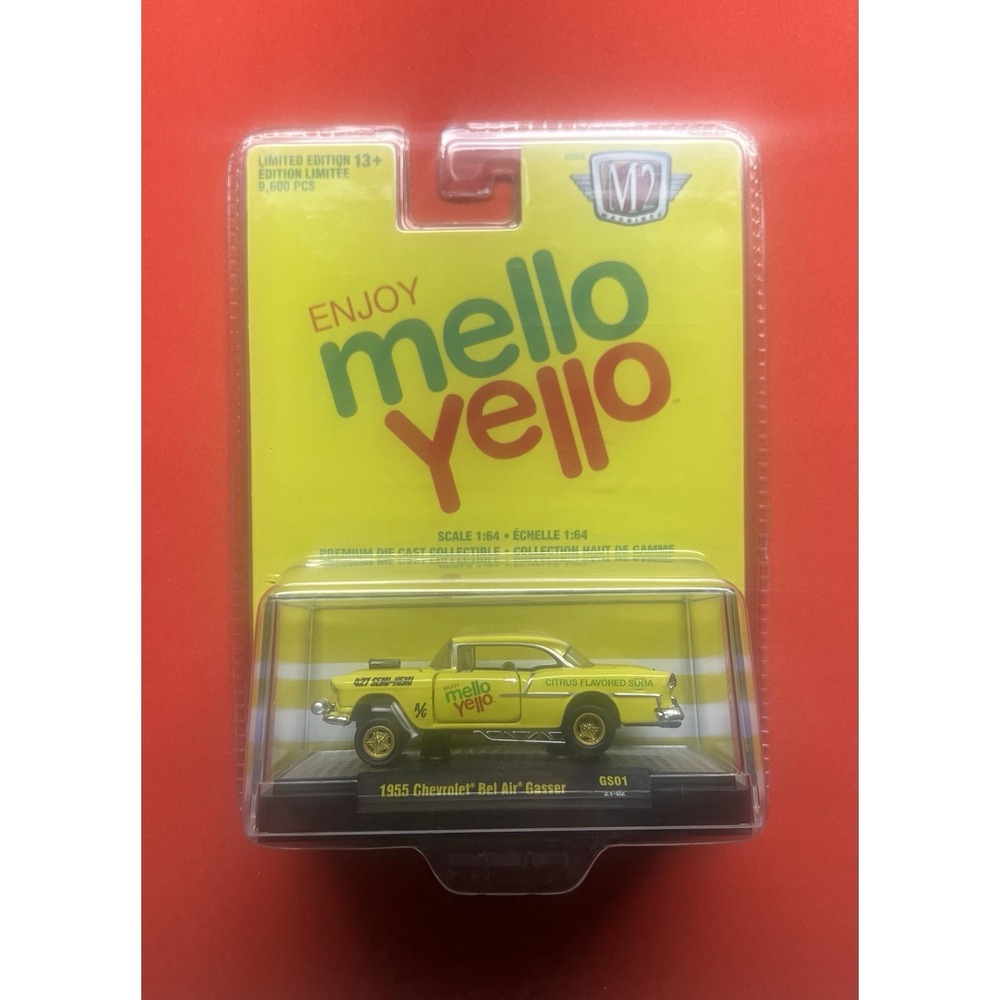 M2 MACHINES MELLO YELLO 1955 CHEVROLET‎ BEL AIR GASSER